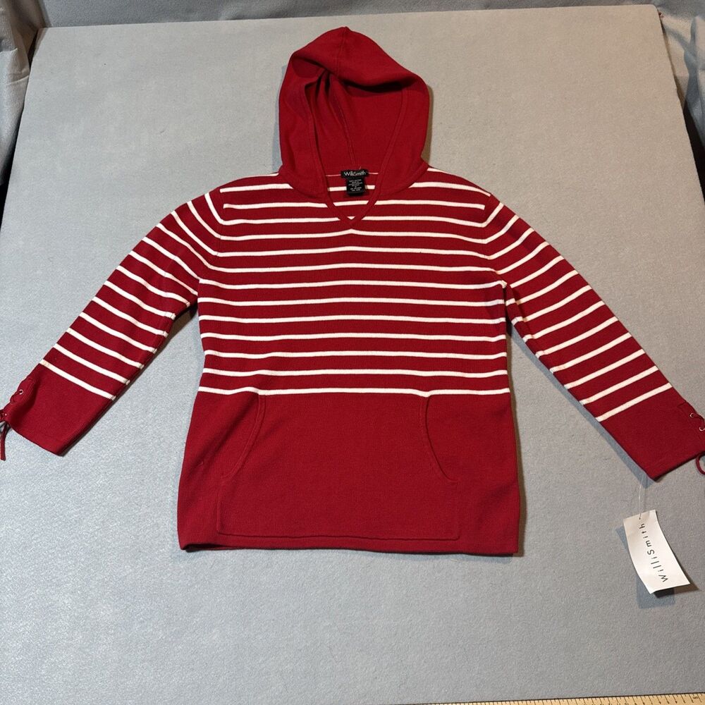 Will Smith Red and White Women's Sweater Size S - NWT
